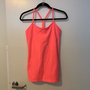 Lululemon bright pink bra-in tank top